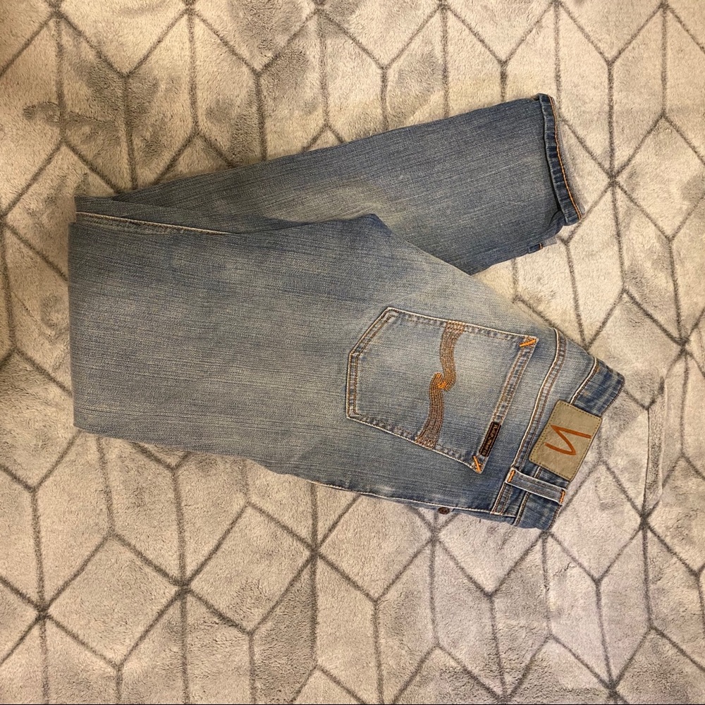 Men’s light blue nudie jeans